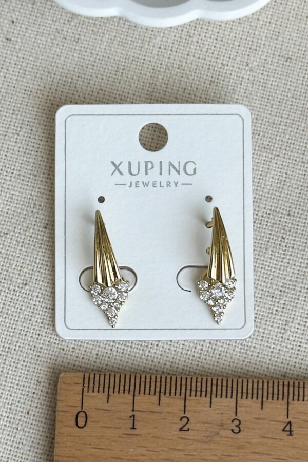 Alternative view of Xuping 14K Taşlı Salkım Klipsli Kadın Küpe – Kararmaz | Kadın Takı Xuping Küpe