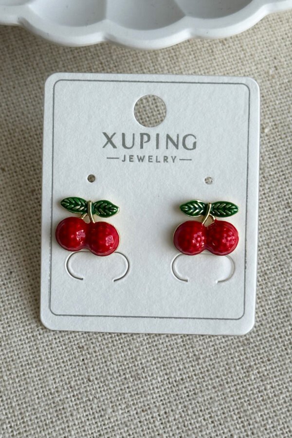 Xuping 14K Ahududu Vidalı Kadın Küpe – Kararmaz | Kadın Takı Xuping Küpe