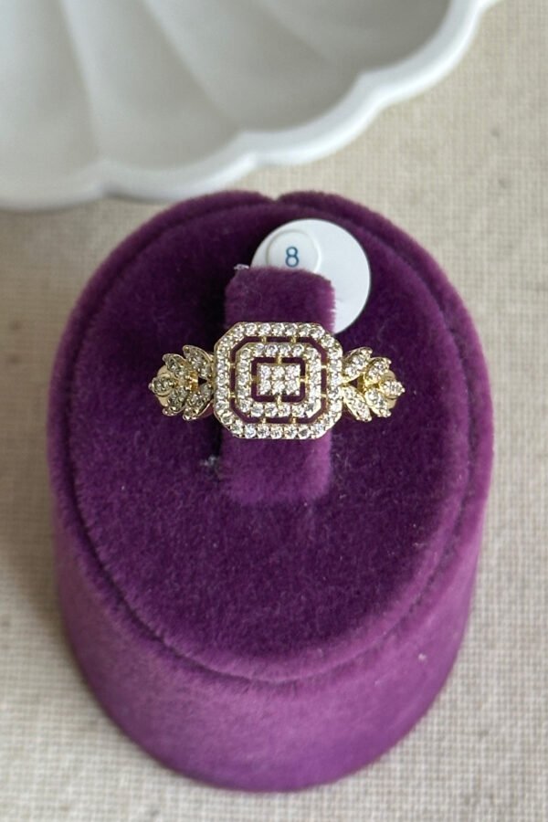 Alternative view of Xuping 14K Baget Taşlı Model Kadın Yüzük – Kararmaz Altın Renk Takı | Xuping Yüzük