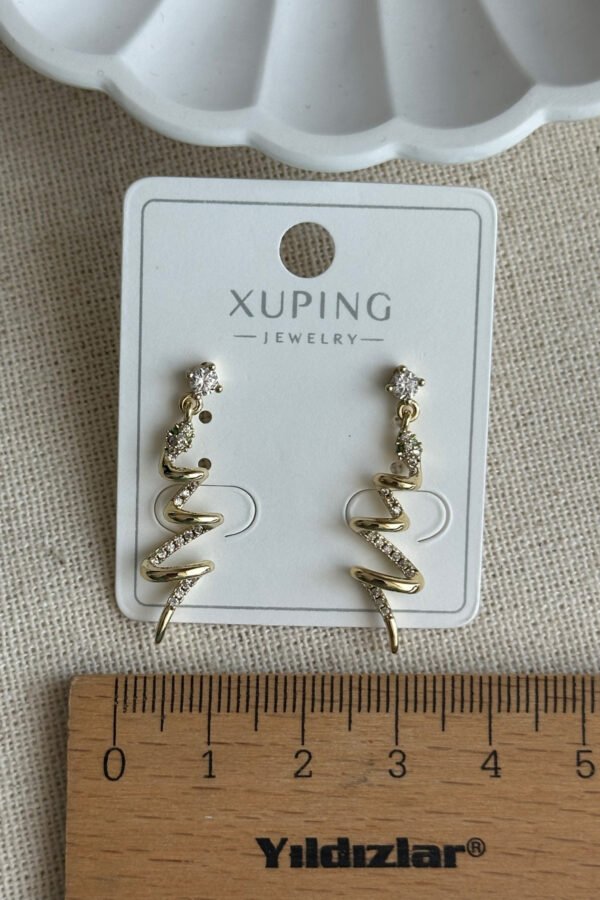 Alternative view of Xuping 14K Taşlı Yılan Kadın Küpe – Kararmaz | Kadın Takı Xuping Küpe