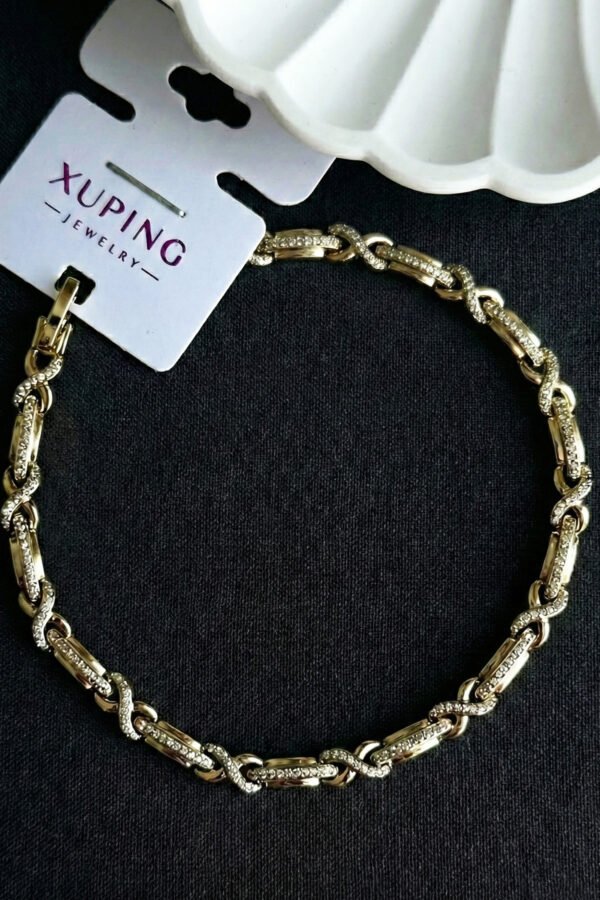 Alternative view of Xuping 14K Sonsuzluk Taşlı Kadın Bileklik – 20 cm | Altın Renk Kararmaz Xuping Takı