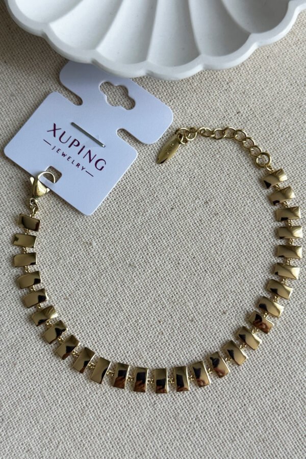 Xuping 14k 18 3 Cm Dikdörtgen Zincir Kadın Bileklik Kadın Karamaz Bileklik Xuping Bileklik