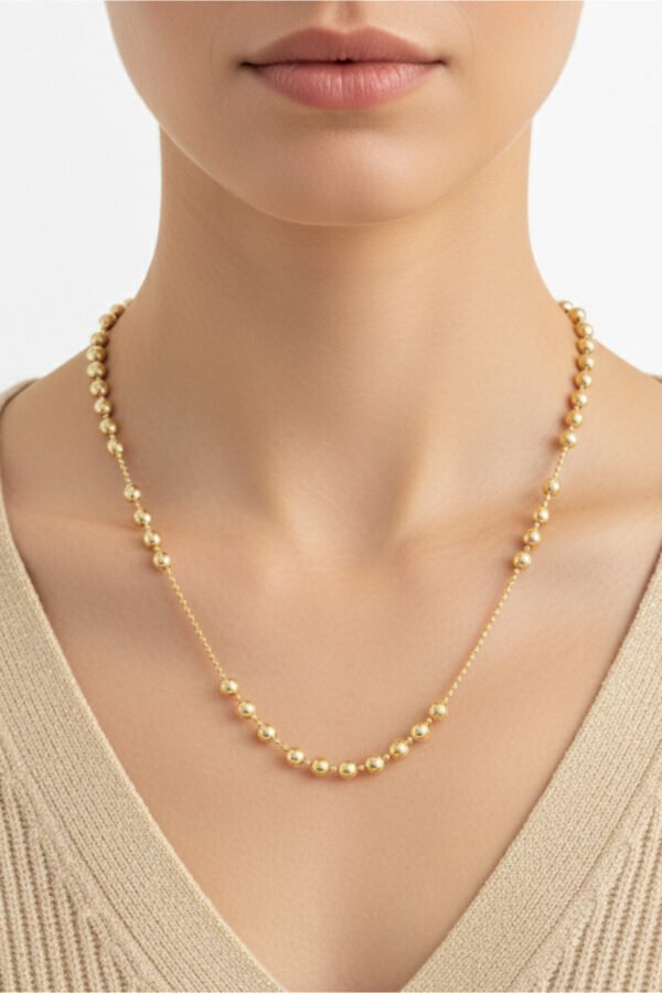 Xuping 14K Topçuk Model Zincir Kolye - 45 cm | Kararmaz Kadın Takı Çelik Kolye