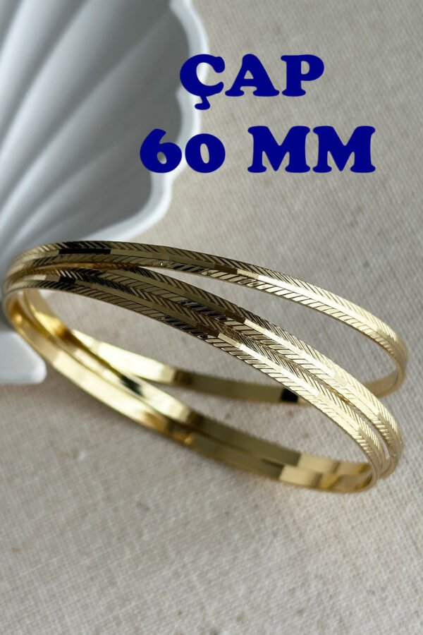 Alternative view of Xuping 14K 60 mm Üçlü Bilezik Kadın Karamaz Bilezik Xuping Bilezik