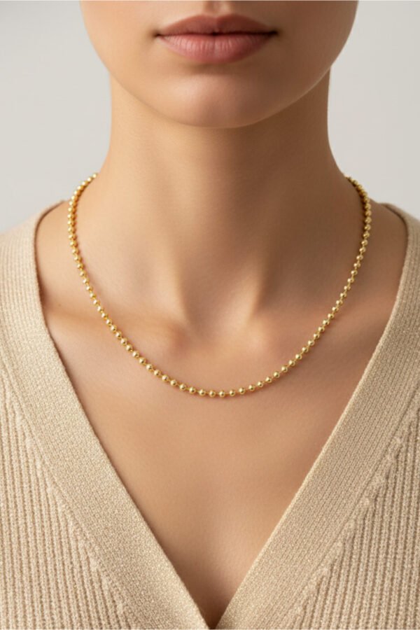 Xuping 14K Dorikalı Zincir Kolye - 45 cm | Kararmaz Kadın Takı Çelik Kolye