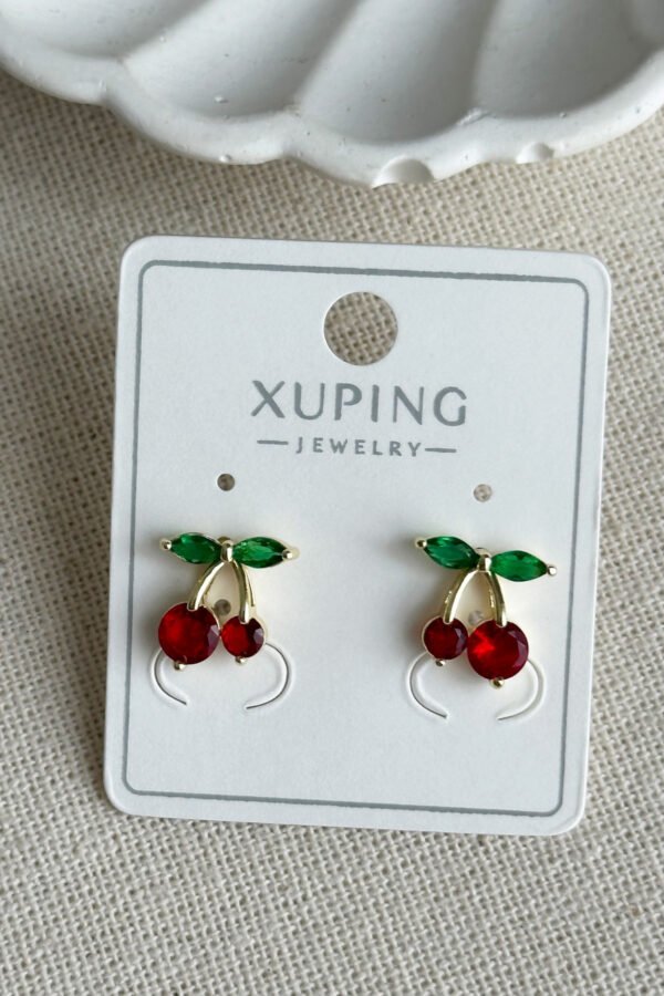 Xuping 14 K Kiraz Kadın Küpe Kadın Kararmaz Xuping Küpe