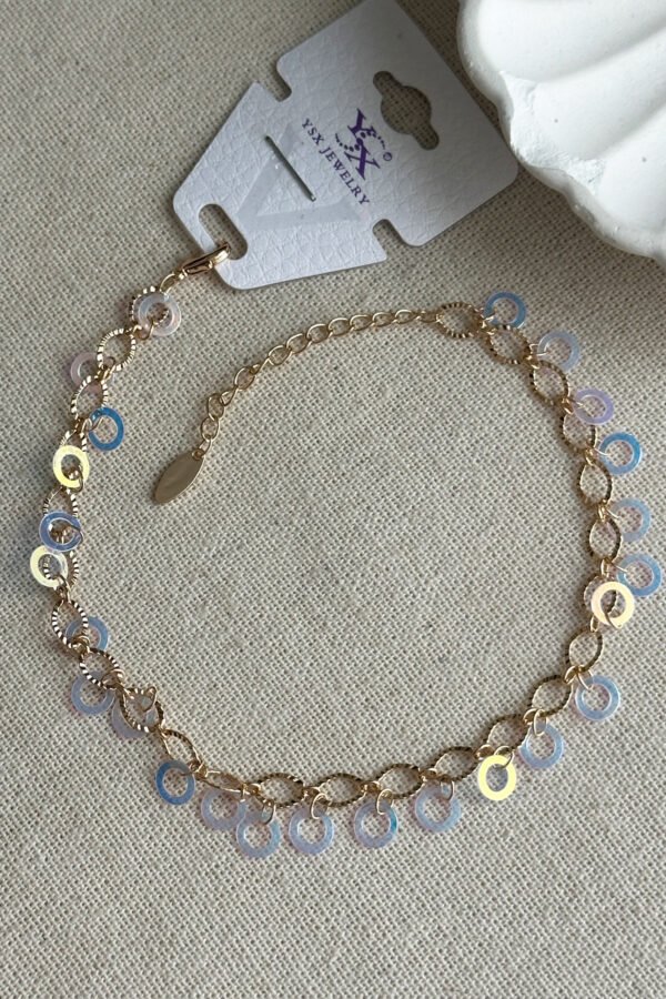 Caprea Pirinç 22 cm+ 5cm Halkalı Halhal Kararmaz Kadın Renkli Halhal