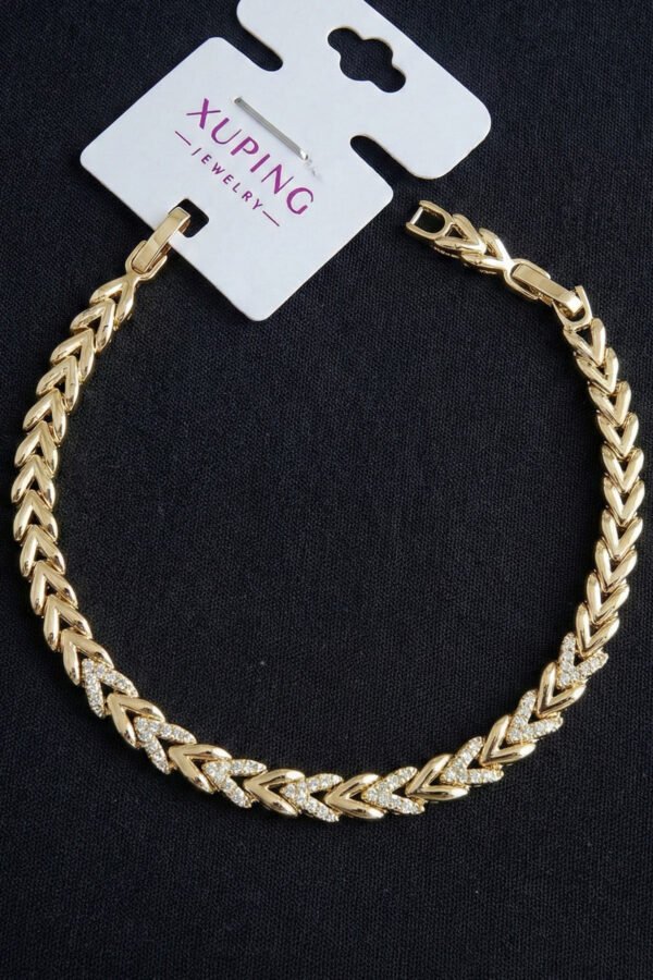 Xuping 14K 17+2cm V Kadın Bileklik Kadın Karamaz Bileklik V Bileklik