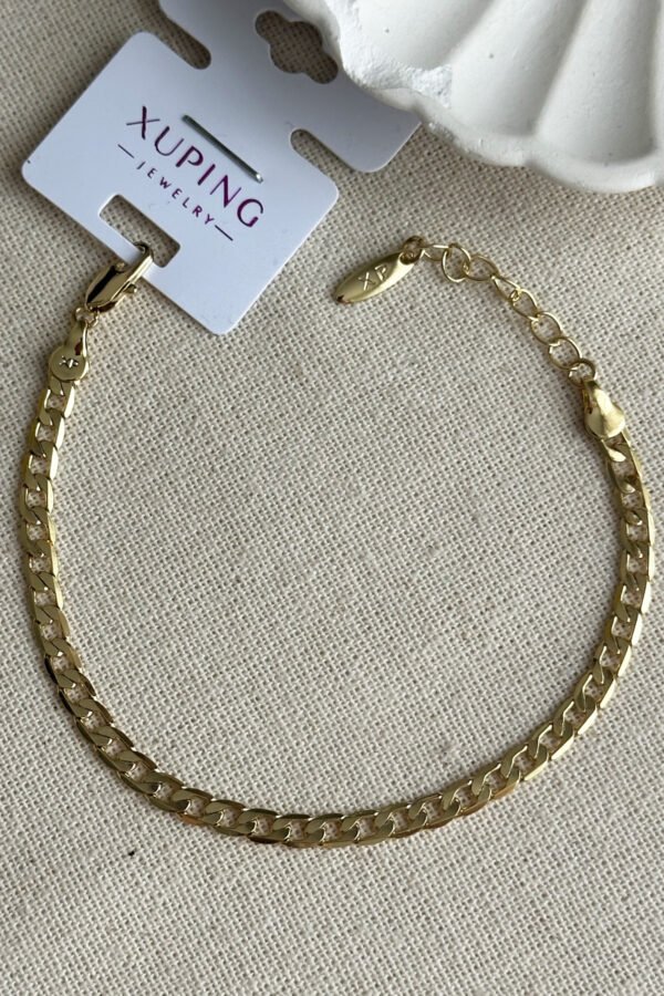 Alternative view of 14K 18+3 cm O zincir Kadın Bileklik Kadın Karamaz Bileklik Kalpli Bileklik