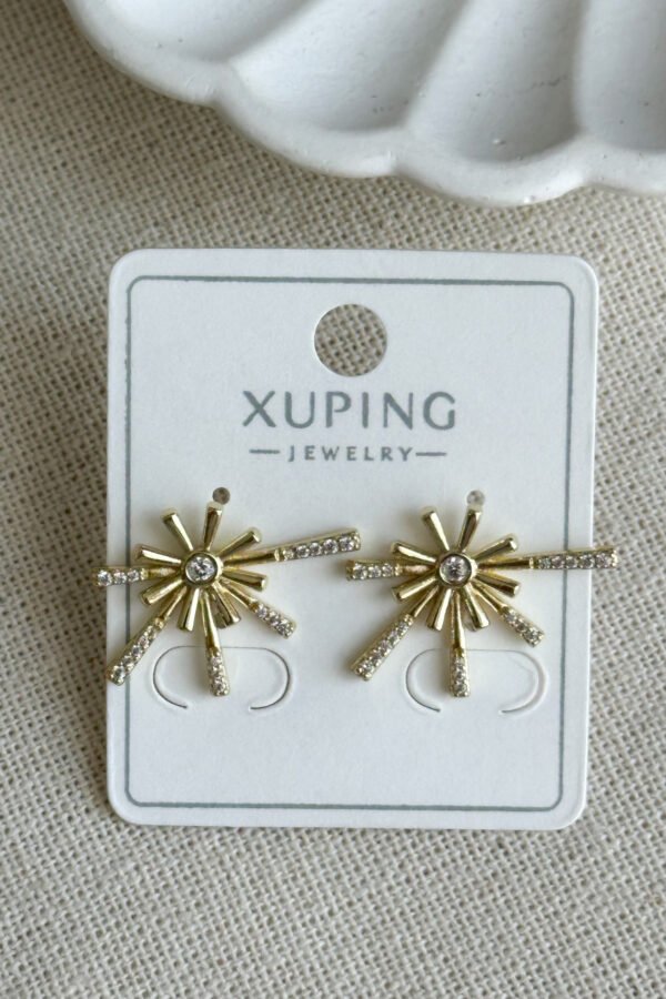 Xuping 14 K Taşlı Işık Kadın Küpe Kadın Kararmaz Çelik Küpe