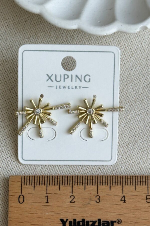 Alternative view of Xuping 14 K Taşlı Işık Kadın Küpe Kadın Kararmaz Çelik Küpe