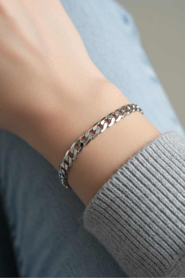 Xuping 19 Cm Zincir Gümüş Renkli Kadın Bileklik Kararmaz Kadın Xuping Bileklik