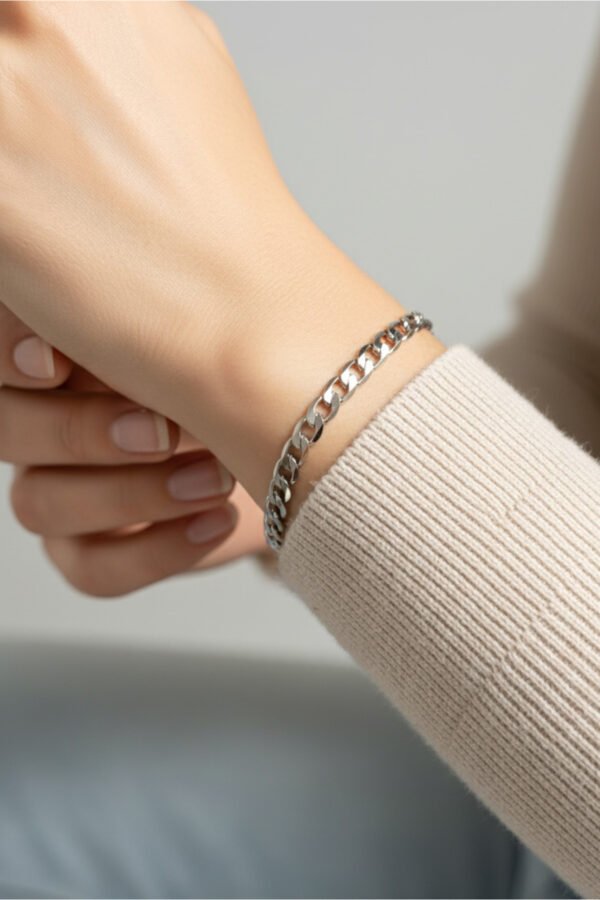 Alternative view of Xuping 19 Cm Zincir Gümüş Renkli Kadın Bileklik Kararmaz Kadın Xuping Bileklik