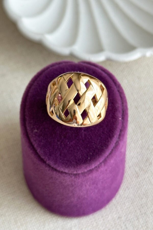 Caprea Xuping 18K Ayarlanabilir Büyük Yüzük Kadın Kararmaz Yüzük Xuping Yüzük