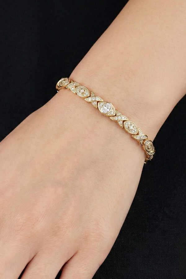 Alternative view of Xuping 14K Sonsuzluk Taşlı Kadın Bileklik – 17+2 cm | Altın Renk Kararmaz Xuping Takı