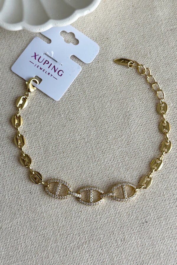 Caprea Xuping 18+3 cm D Taşlı 14 K Renginde Kadın Bileklik Kadın Xuping Bileklik