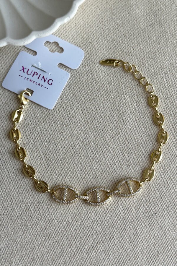 Alternative view of Caprea Xuping 18+3 cm D Taşlı 14 K Renginde Kadın Bileklik Kadın Xuping Bileklik