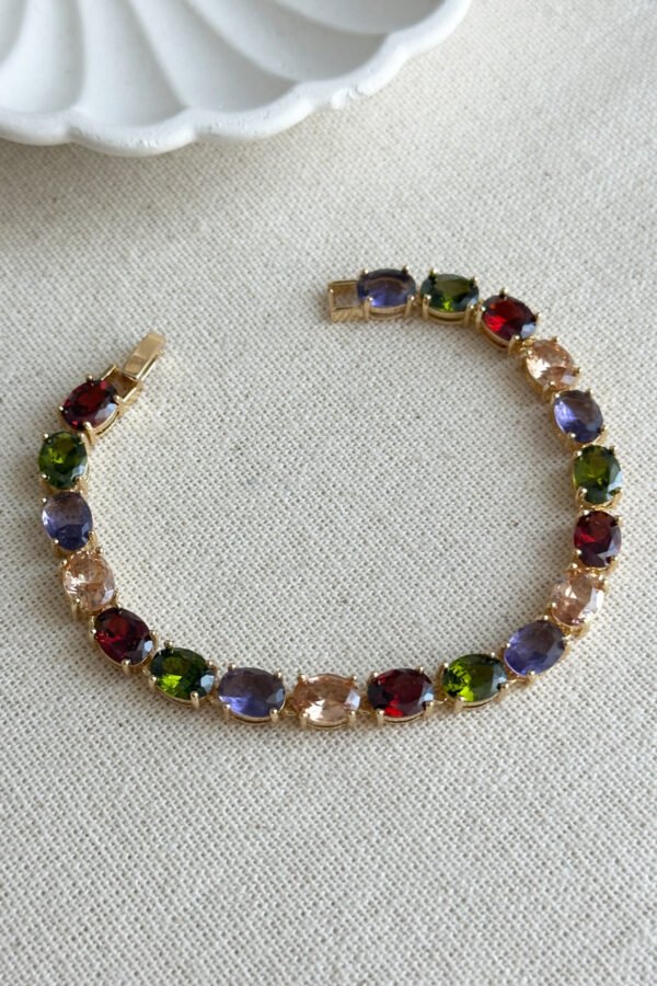 Alternative view of Caprea 18 CM Zirkon Renkli Kadın Bileklik Kararmaz Kadın Bileklik