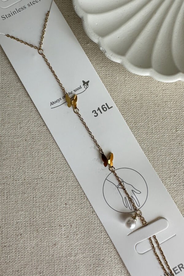 Caprea Çelik Kebelekli Kadın Şahmeran Bileklik Kararmaz Kadın Bileklik