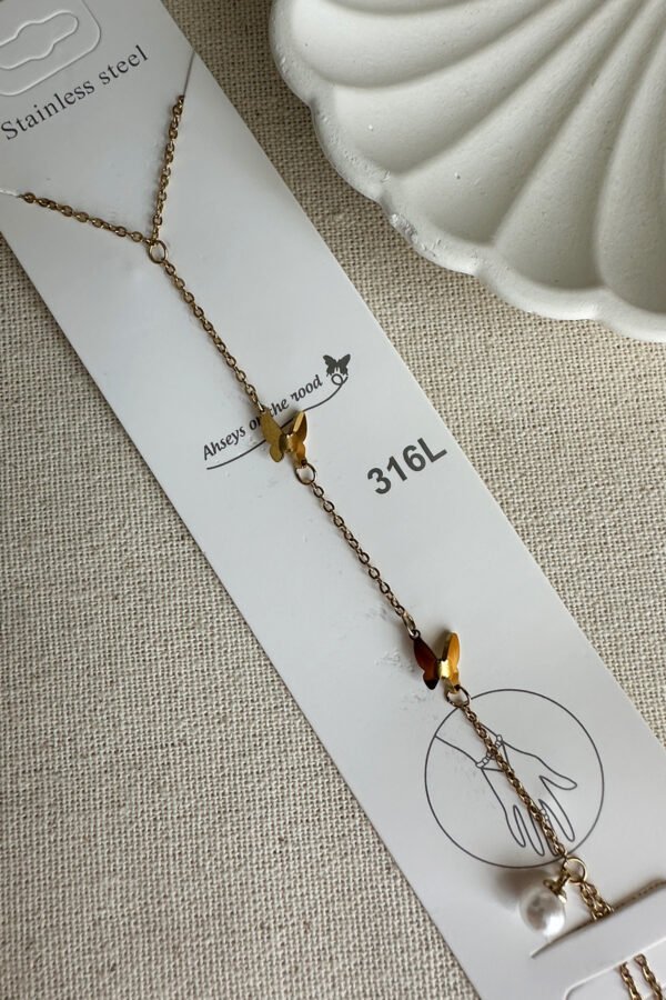 Alternative view of Caprea Çelik Kebelekli Kadın Şahmeran Bileklik Kararmaz Kadın Bileklik