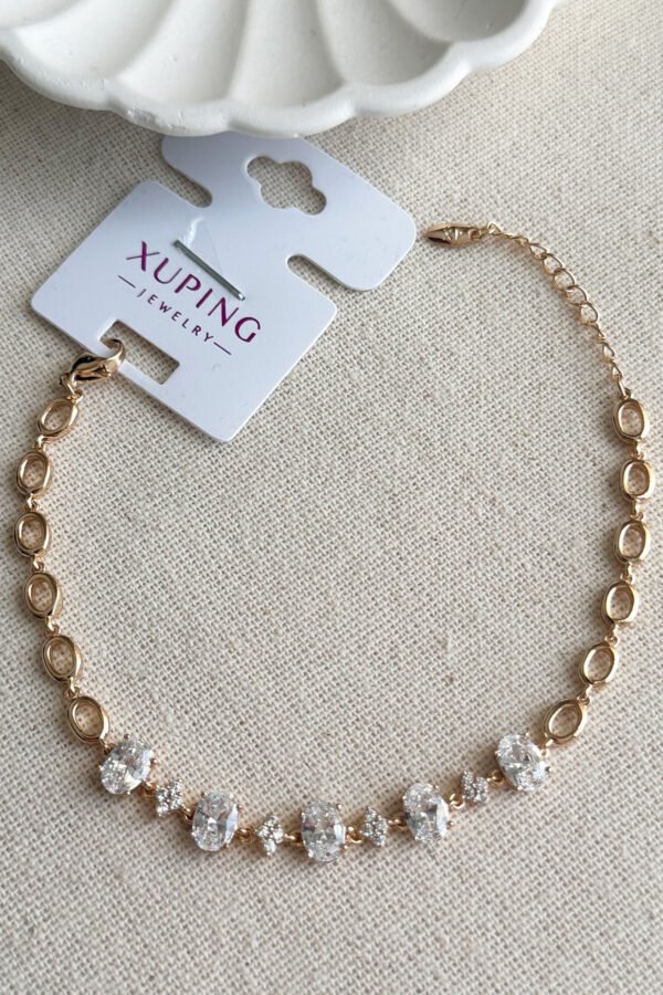 Xuping 18 K 18 5 Cm Beş Taşlı Bileklik Kararmaz Kadın Bileklik