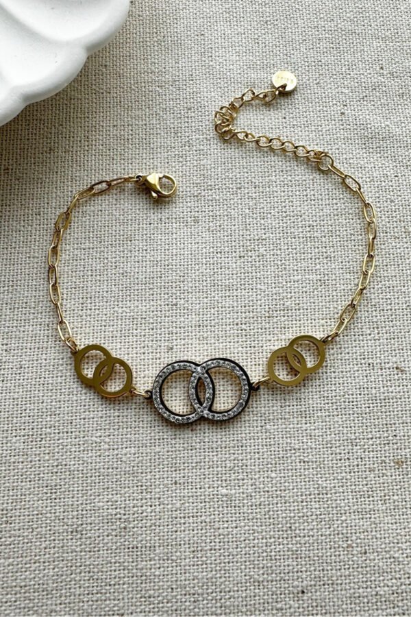 Caprea Çelik DG Kadın Bileklik Kararmaz Kadın Bileklik 18+5 cm