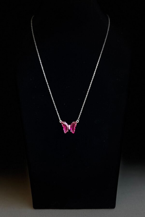 Alternative view of Caprea Çelik Nazar Kolye Gümüş Renkli Kararmaz Zincir Kadın Kolye 40+ 5 cm