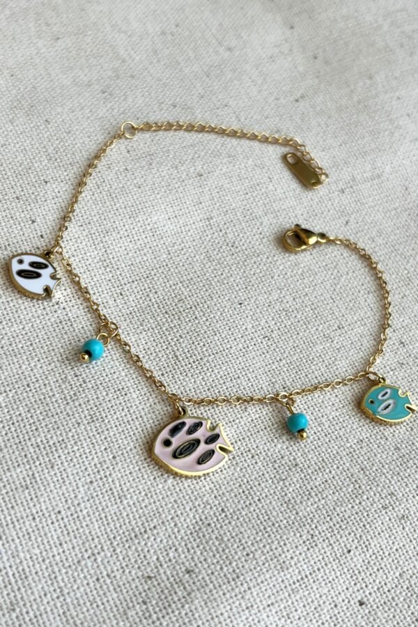 Çelik 18 Cm Çevreli Balık Bileklik Kadın Altın Renkli Karamaz Bileklik