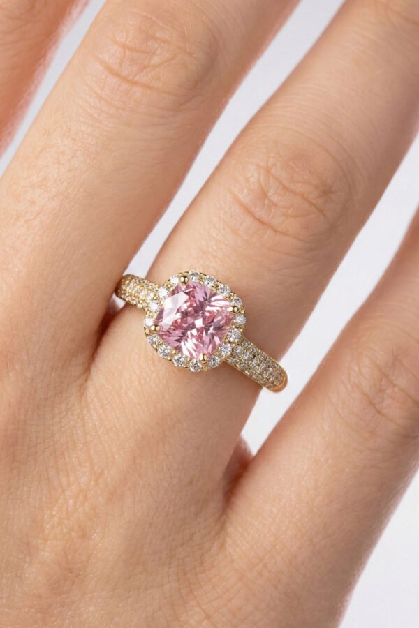 Xuping 14K Pembe Tek Taş Kadın Yüzük – Kararmaz Altın Renk Takı | Xuping Yüzük