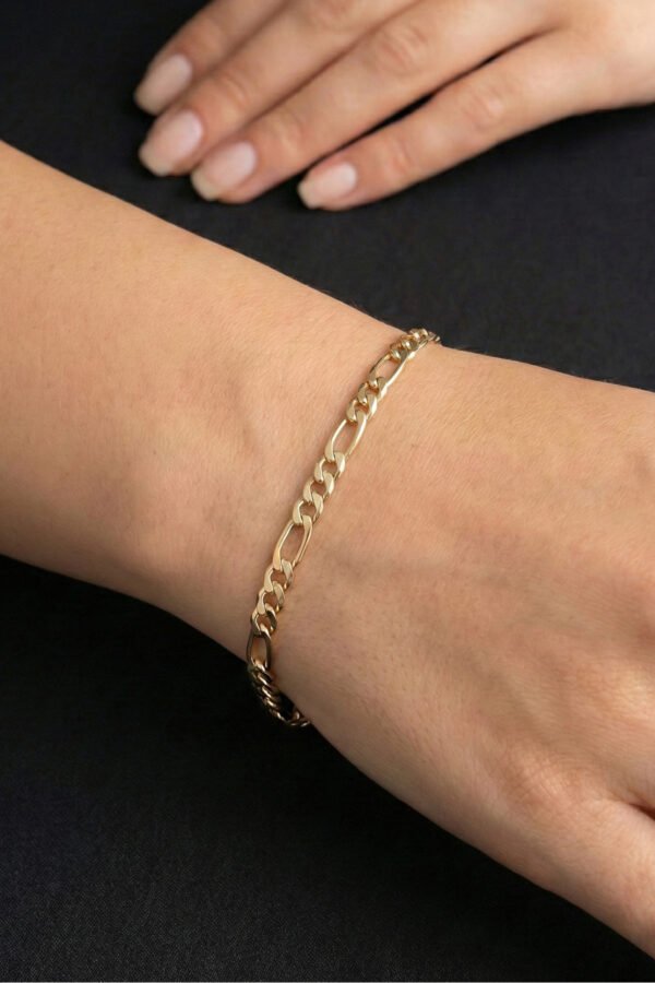 Alternative view of CM 14K Figaro Kadın Bileklik – 19 cm | Altın Renk Kararmaz CM Takı