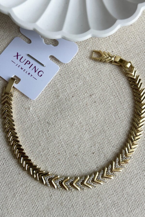 Xuping 17 Cm 14k V Taşlı Kadın Bileklik – 17 Cm | Kararmaz Xuping Takı