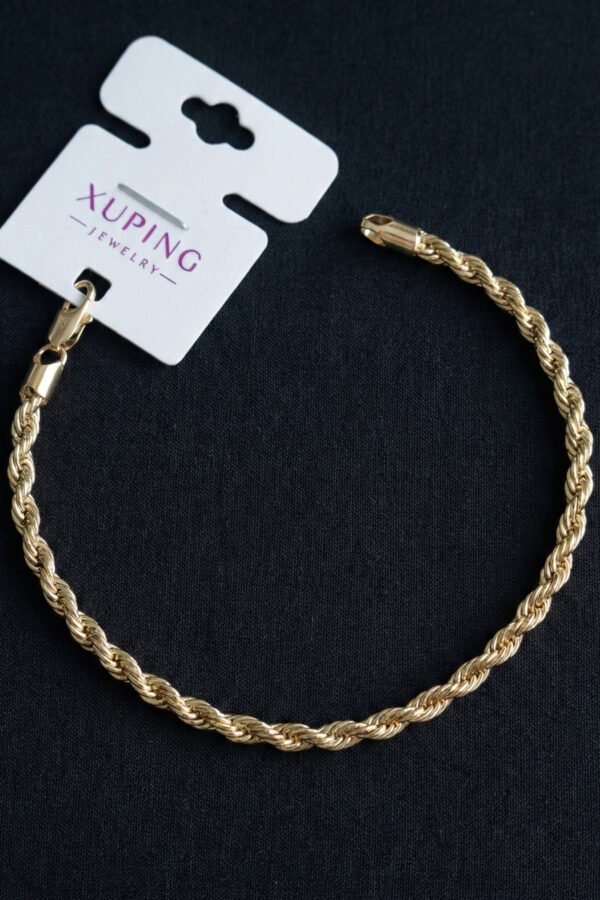 Xuping 14K 19 CM Örgü Kadın Bileklik Kararmaz Kadın Xuping Bileklik