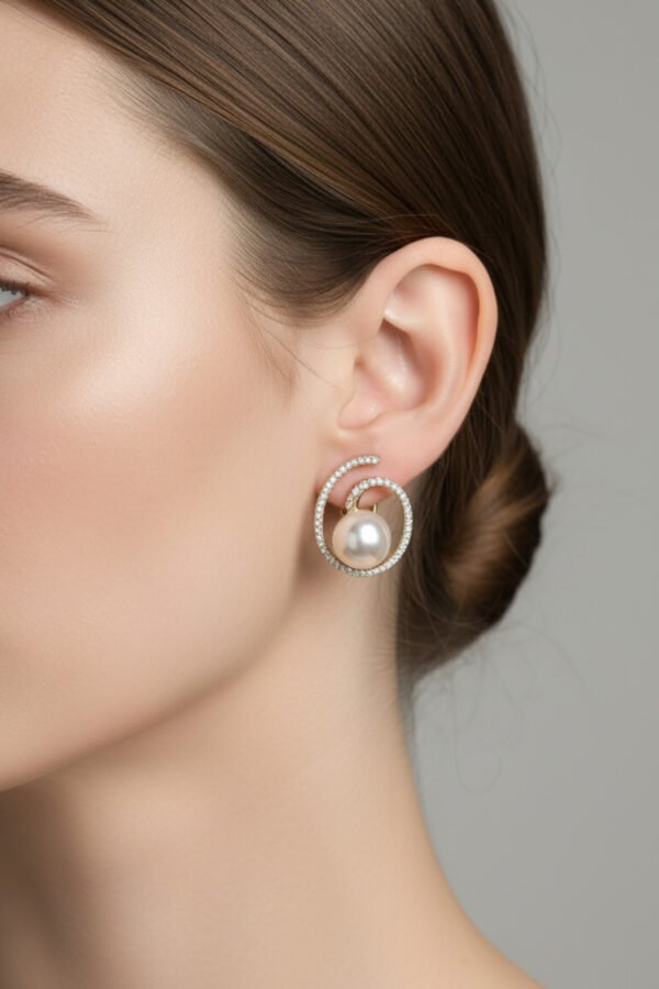 Xuping 14K İncili Su yolu Klipsli Kadın Küpe Kararmaz Kadın Takı Xuping Küpe