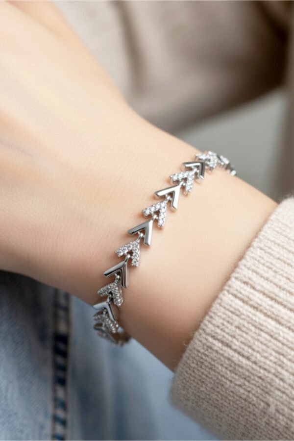 Alternative view of Cheng V Taşlı Zincir 16+2 cm Düz Kadın Bileklik Altın Renkli Kadın Xuping Bileklik