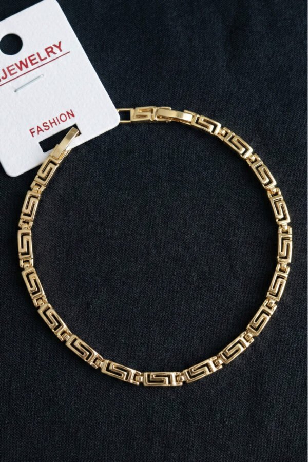 CM 14K Grek Düz Model Kadın Bileklik – 17+2 cm | Altın Renk Kararmaz CM Takı