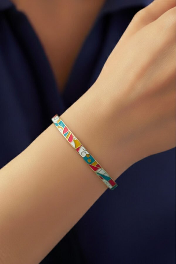 Çelik Mineli Kadın Bileklik 18 cm Altın Renkli Kadın Bileklik