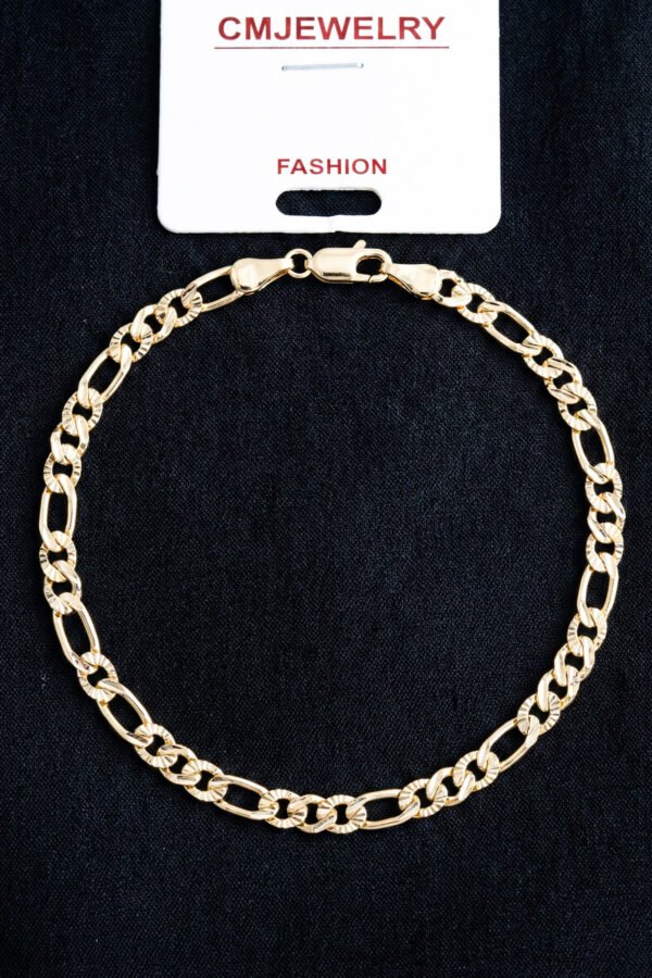 Xuping 14K Figaro Kadın Bileklik – 19 cm | Altın Renk Kararmaz Xuping Takı