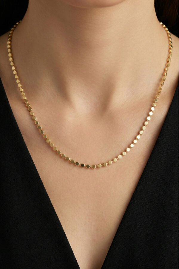 Xuping 14K Puntolu Kadın Kolye | Altın Renkli Kararmaz Kadın Takı Xuping Kolye