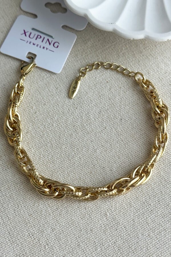 Alternative view of Xuping 14K Asimetrik Zincir Kadın Bileklik 18+3 cm Altın Renkli Kadın Xuping Bileklik