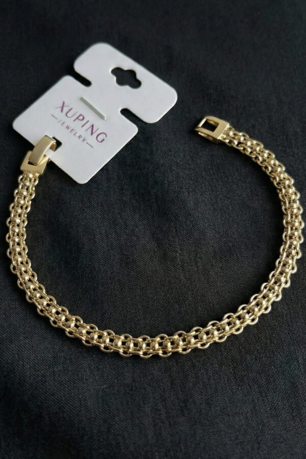 Xuping 14K Toplu Zincir Kadın Bileklik 19 cm Altın Renkli Xuping Takı Bileklik