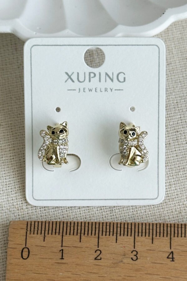 Alternative view of Xuping 14K Kedili Kadın Küpe Kararmaz Kadın Takı Xuping Küpe