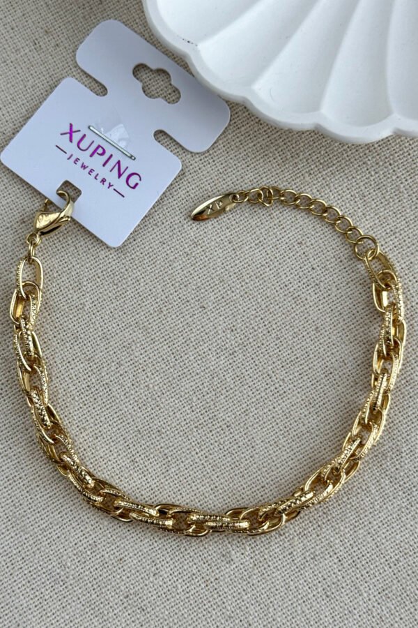 Xuping 14K Geçmeli Asimetrik Kadın Bileklik 19+3 cm Altın Renkli Xuping Takı Bileklik