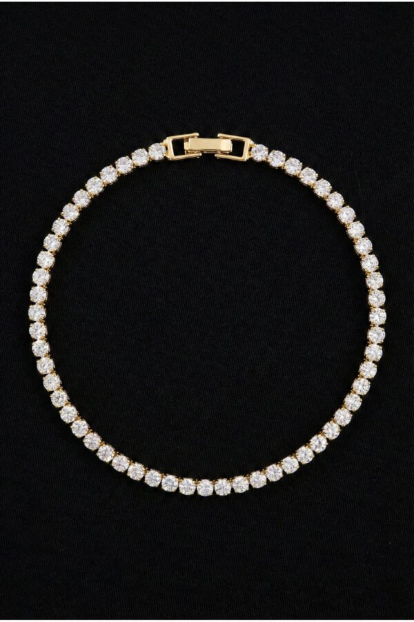 Alternative view of Xuping 14K SuYolu Taşlı Kadın Bileklik – 17+2 cm | Altın Renk Kararmaz Xuping Takı