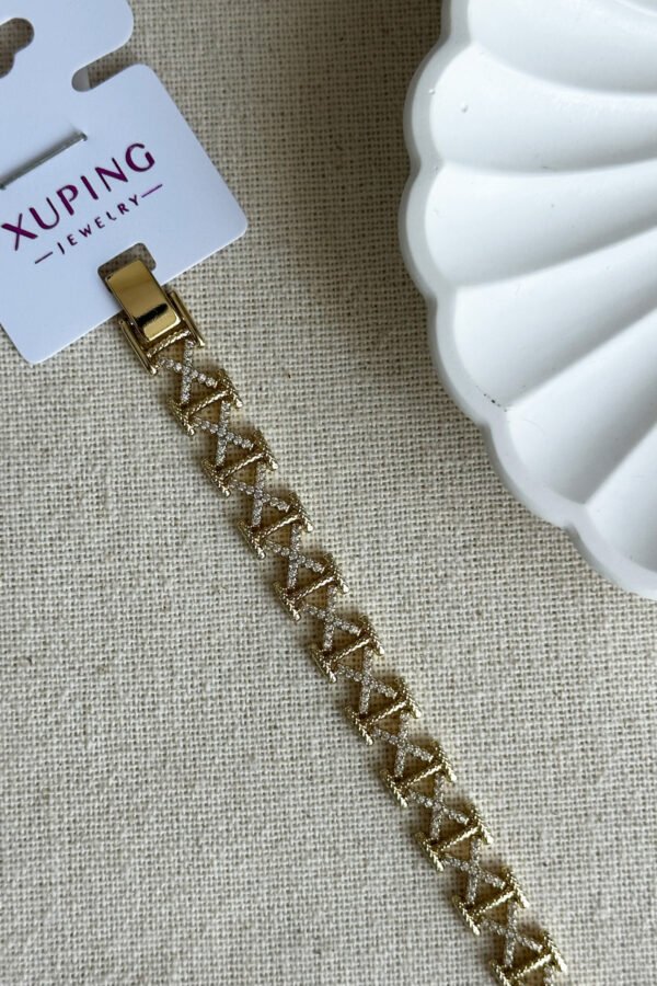 Xuping 14K Taşlı X Kadın Bileklik 17+2 cm Altın Renkli Xuping Takı Bileklik