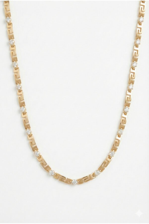 Alternative view of Xuping 14K Roma Taşlı Kolye 45 cm | Altın Renkli Kararmaz Takı Kadın Xuping Kolye