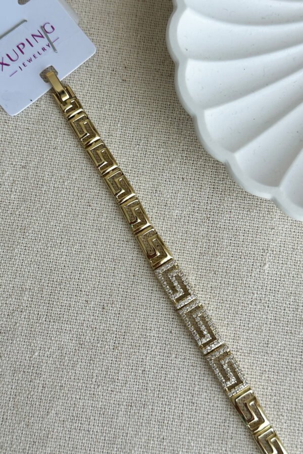 Xuping 14K Rome Taşlı Kadın Bileklik – 17+2 cm | Altın Renk Kararmaz Xuping Takı