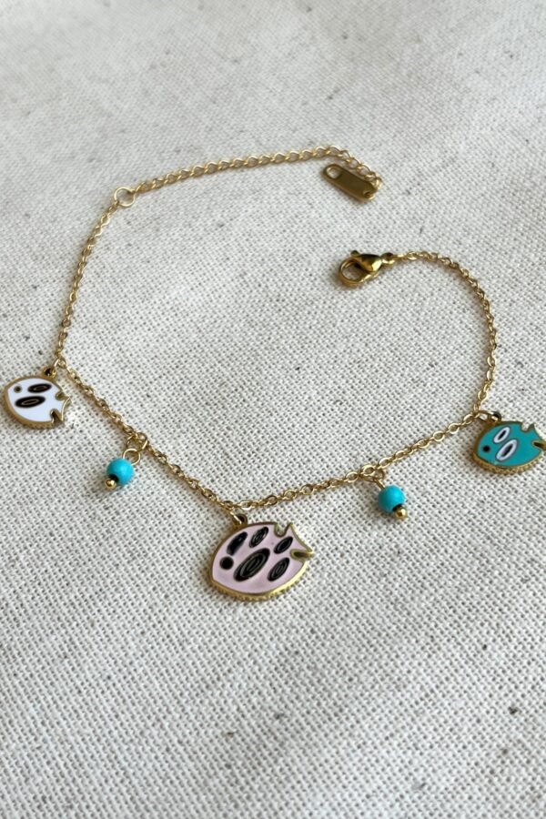 Alternative view of Çelik 18 Cm Çevreli Balık Bileklik Kadın Altın Renkli Karamaz Bileklik